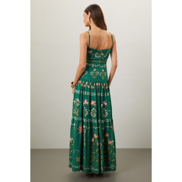 Agua Bendita Green Floral Maxi Dress - Picture 2 of 11